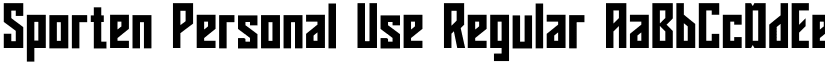 Sporten Personal Use Regular font