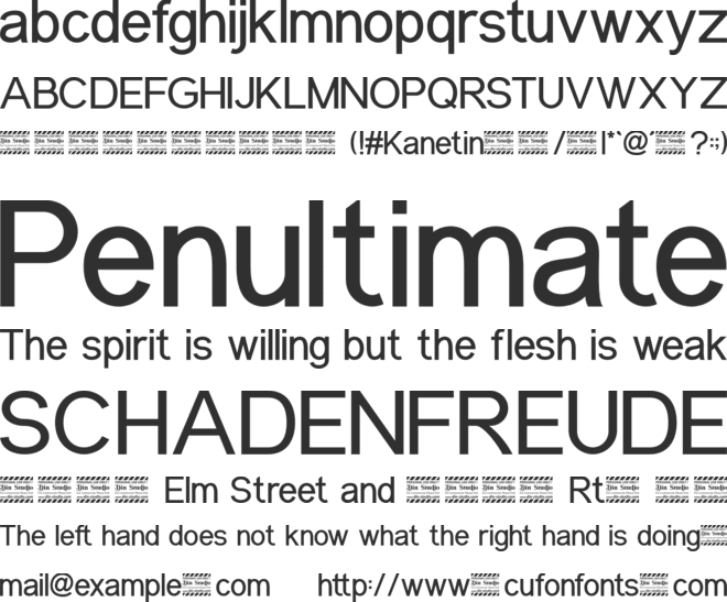 Kanetin Personal Use font preview