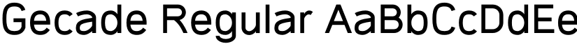 Gecade Regular font
