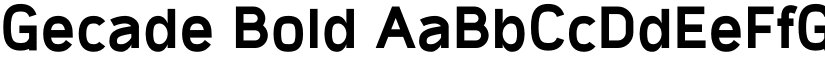 Gecade Bold font