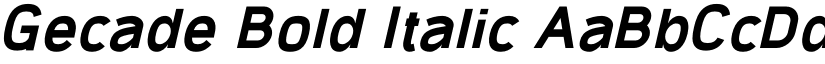 Gecade Bold Italic font