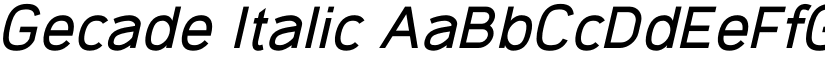 Gecade Italic font