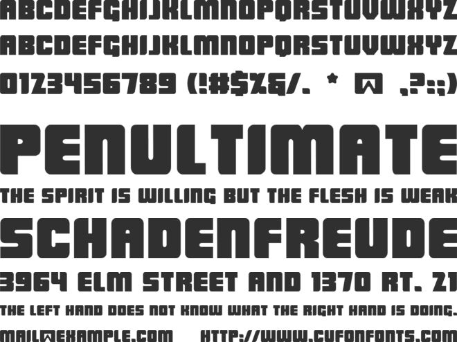 Low Rider BB font preview