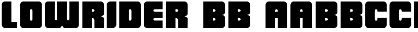 LowRider BB font