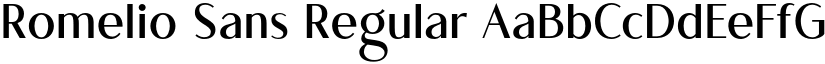 Romelio Sans Regular font