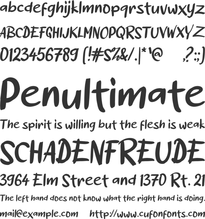 a Acakadut font preview