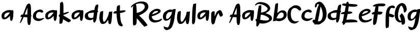 a Acakadut Regular font