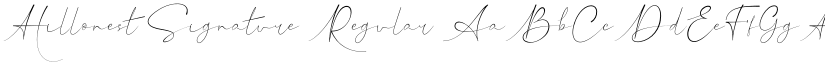 Hillonest Signature font download