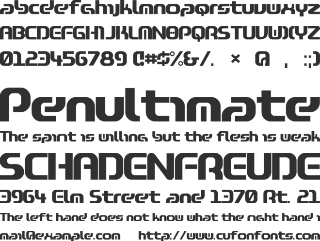 Warzone font preview
