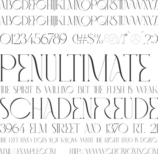 Fashionable font preview
