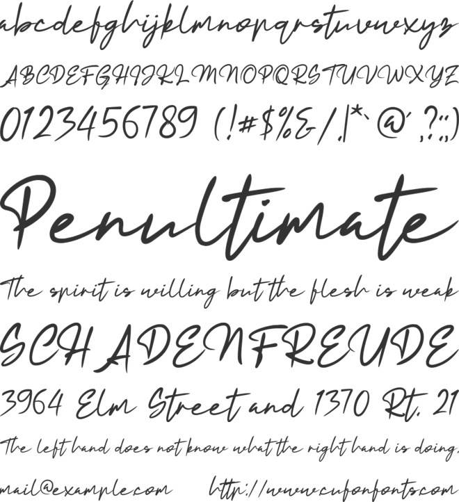 Masquero font preview