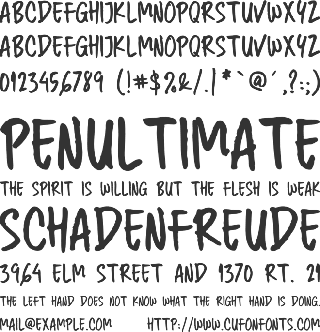 Random Boys font preview