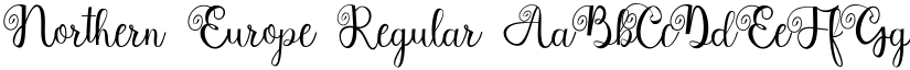 Northern Europe Regular font