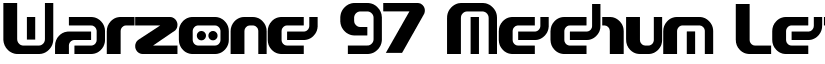 Warzone 97 Medium Left font