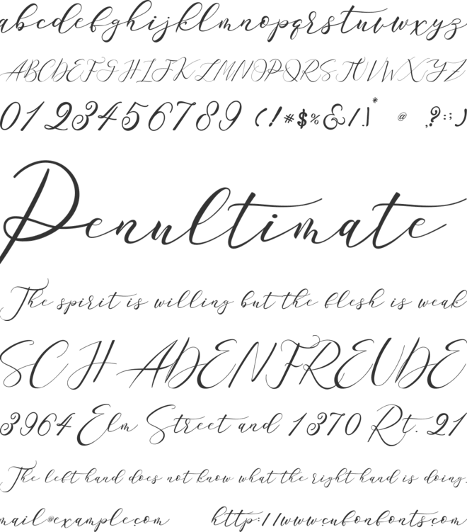 Sarodime font preview