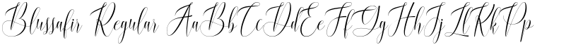Blussafir Regular font