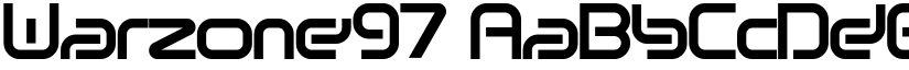 Warzone97 font