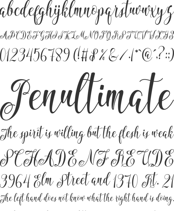 Marshanda font preview