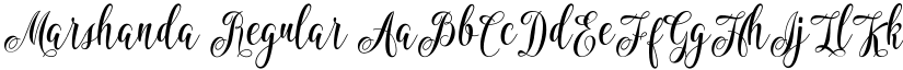 Marshanda Regular font
