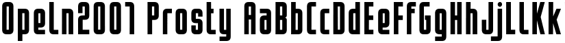 Opeln2001 Prosty font