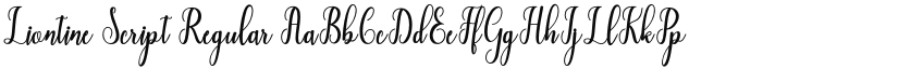 Liontine Script Regular font