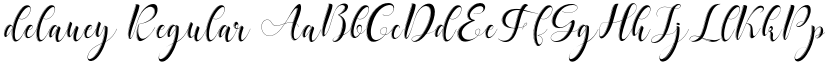 delaney Regular font