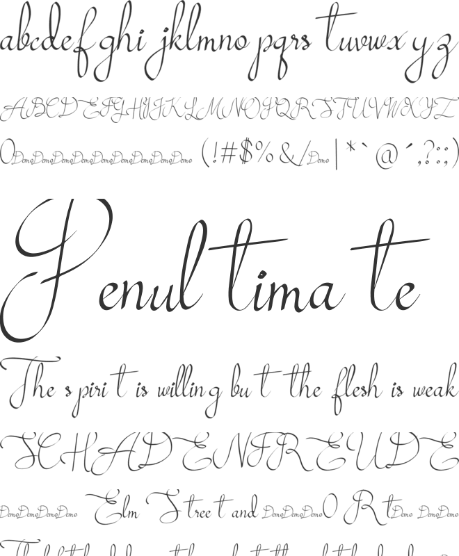 Mollucash font preview