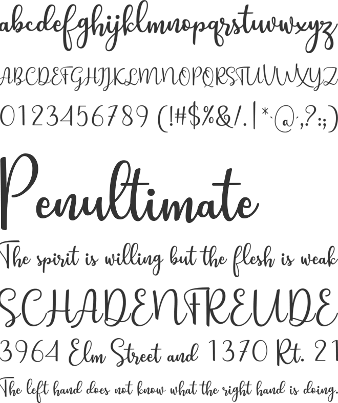 Still Loving font preview