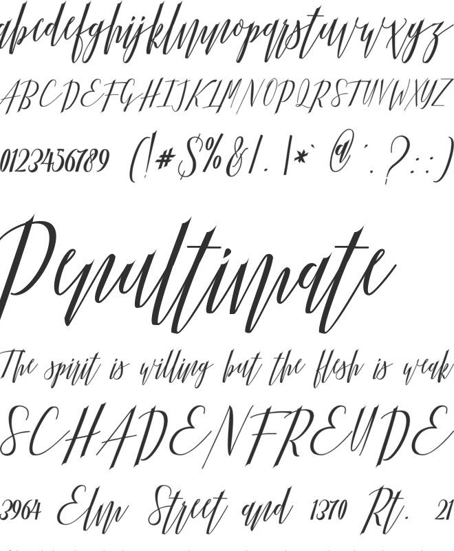 Hellarria font preview