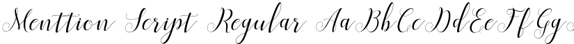 Menttion Script font download