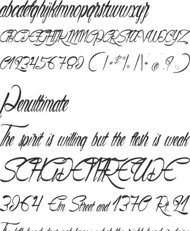 Ornament of Archaeological font preview