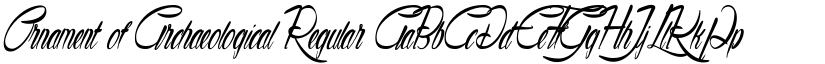 Ornament of Archaeological Regular font