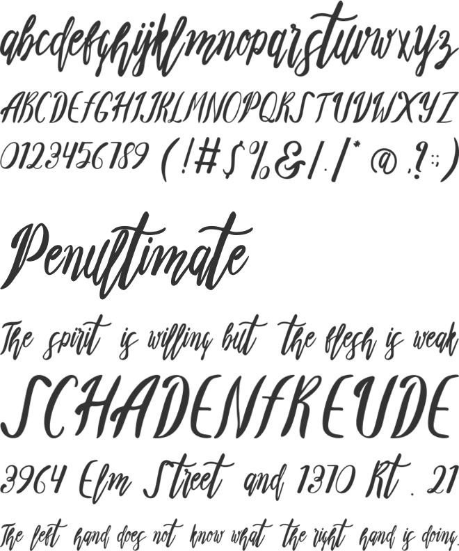 Callera font preview