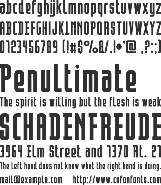 Opeln2001 font preview