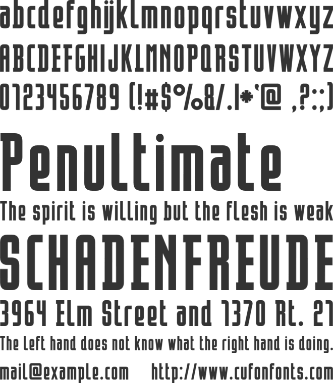 Opeln2001 font preview