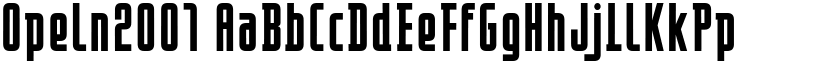 Opeln2001 font