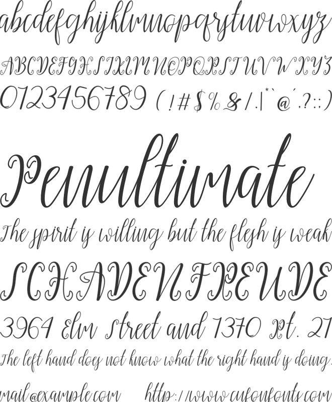 My Darling Script font preview