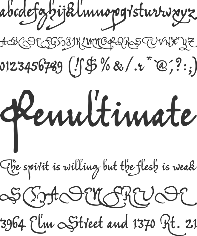 TychosRecipe font preview