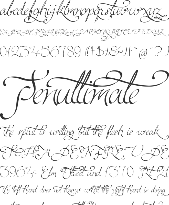 Persifal font preview