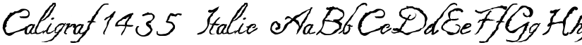 Caligraf 1435 Italic font