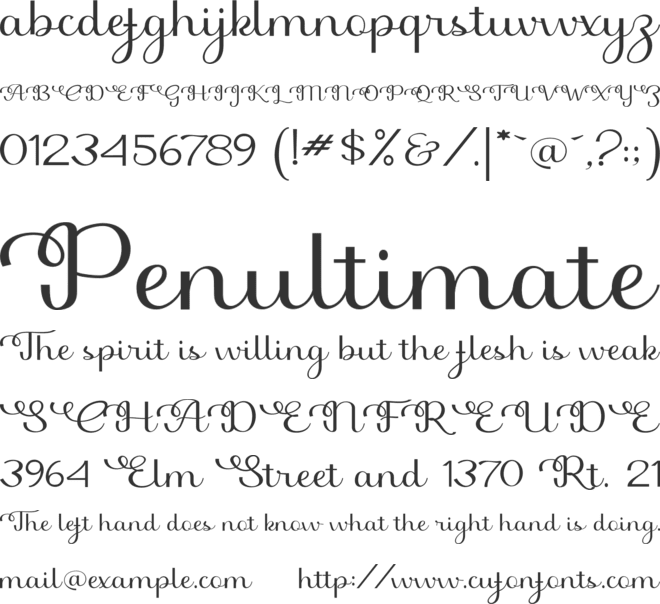 Beligna font preview