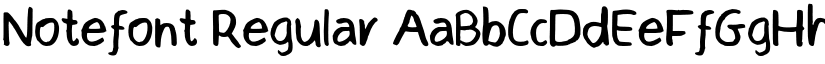 Notefont Regular font