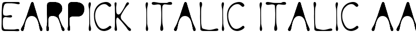 Earpick Italic Italic font
