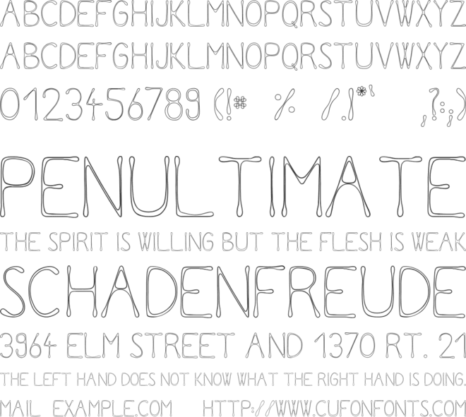 Earpick font preview