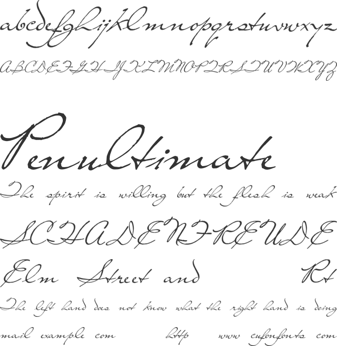 Living Together font preview