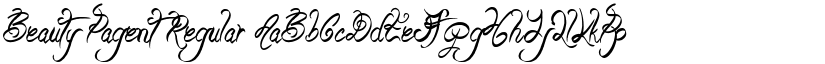 Beauty Pagent Regular font