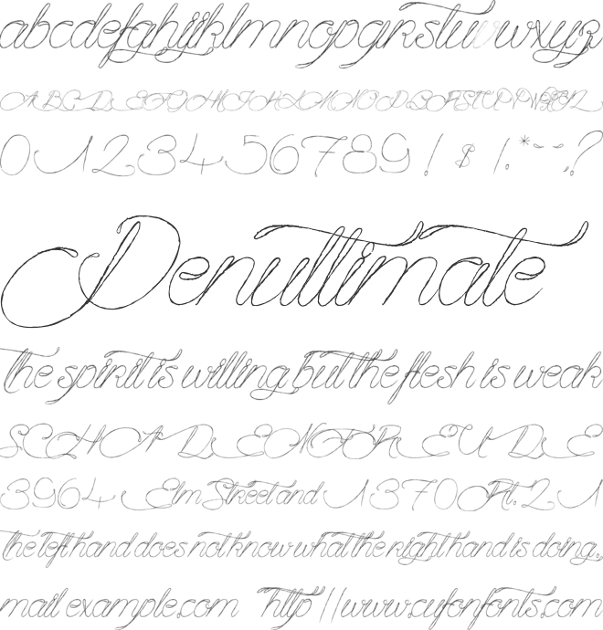 Mougatine font preview