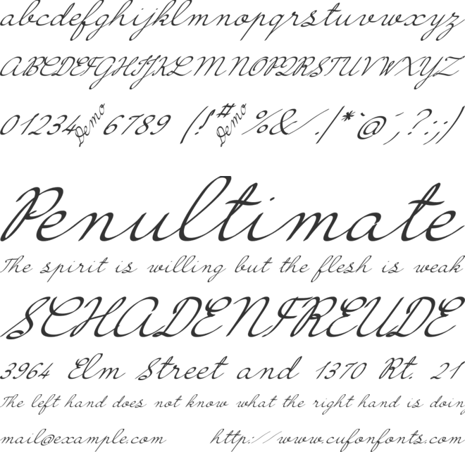 Hirondelle font preview