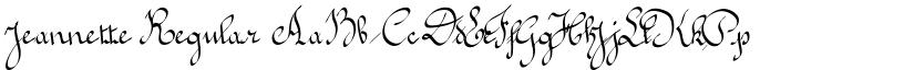 Jeannette Regular font