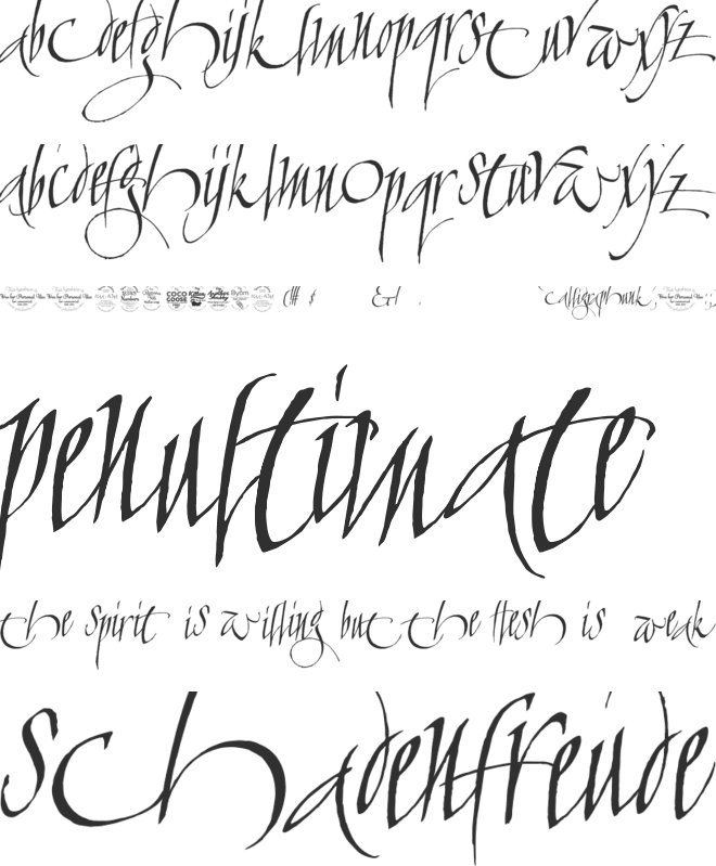 cAlLiGrApHuNk font preview